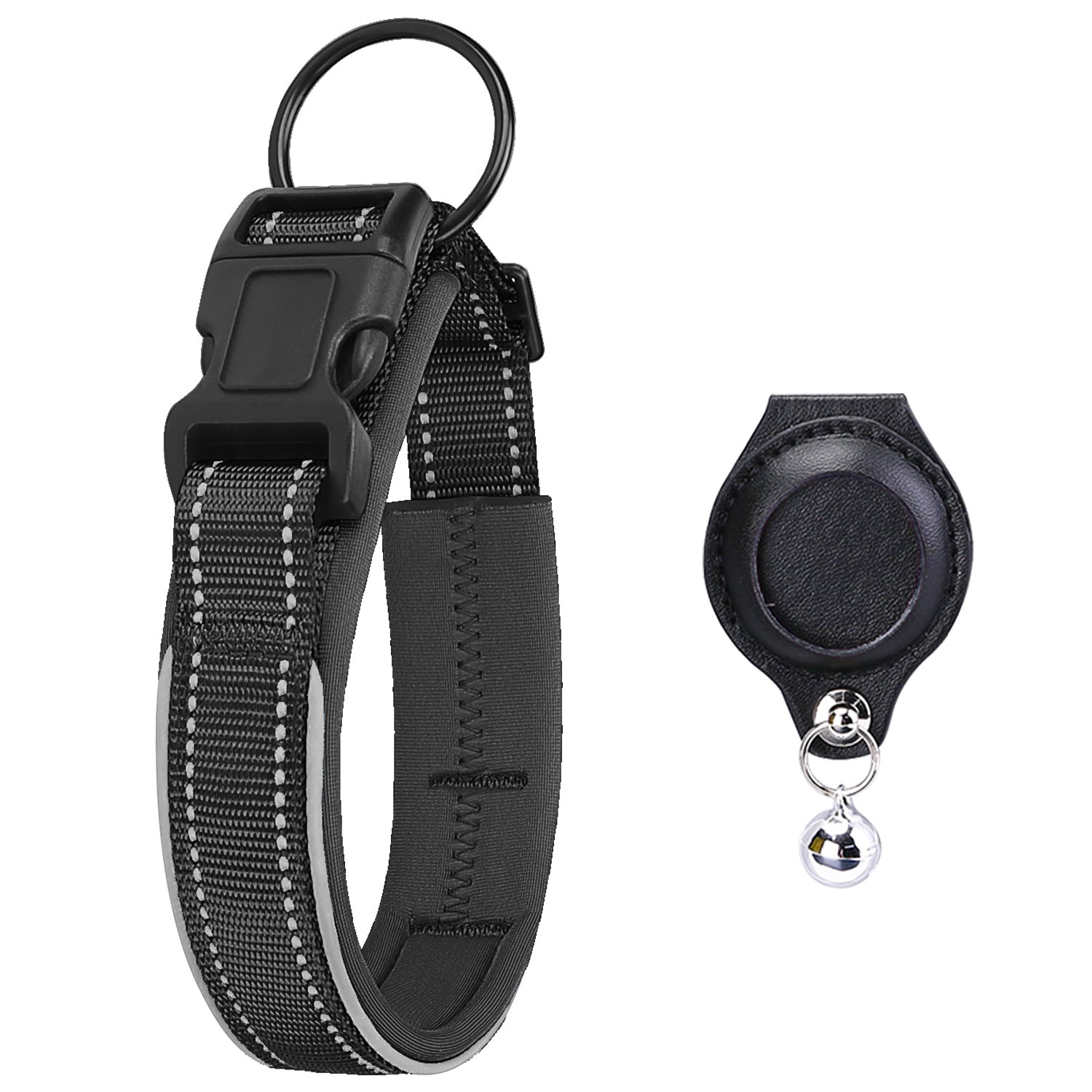 Étui Protecteur AirTag pour Collier de Chien – Cuir Premium + GPS Anti-Fugue